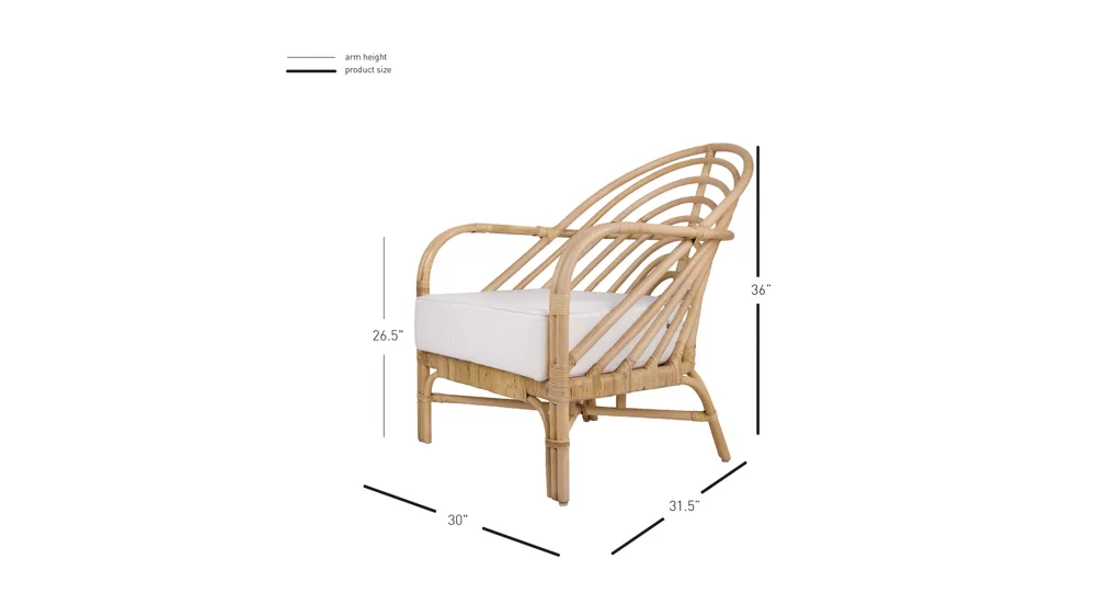 Lana Accent Arm Chair Dimensions