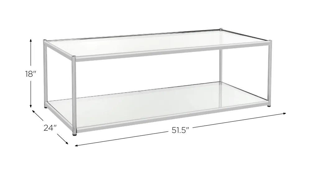 Cathal Glass Coffee Table Dimensions