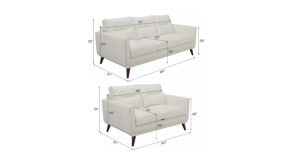 Bleeker Street Living Room Set Dimensions