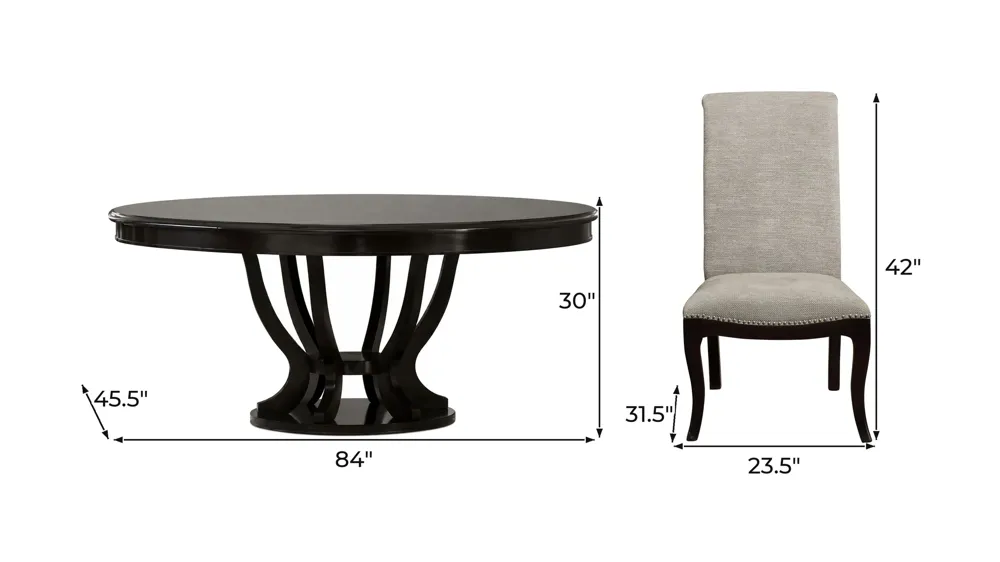 Ferris 5-pc Dining Set Dimensions