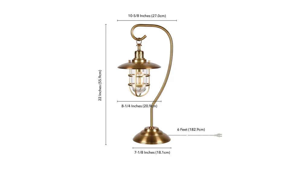 Darwin Nautical Lantern Lamp Dimensions