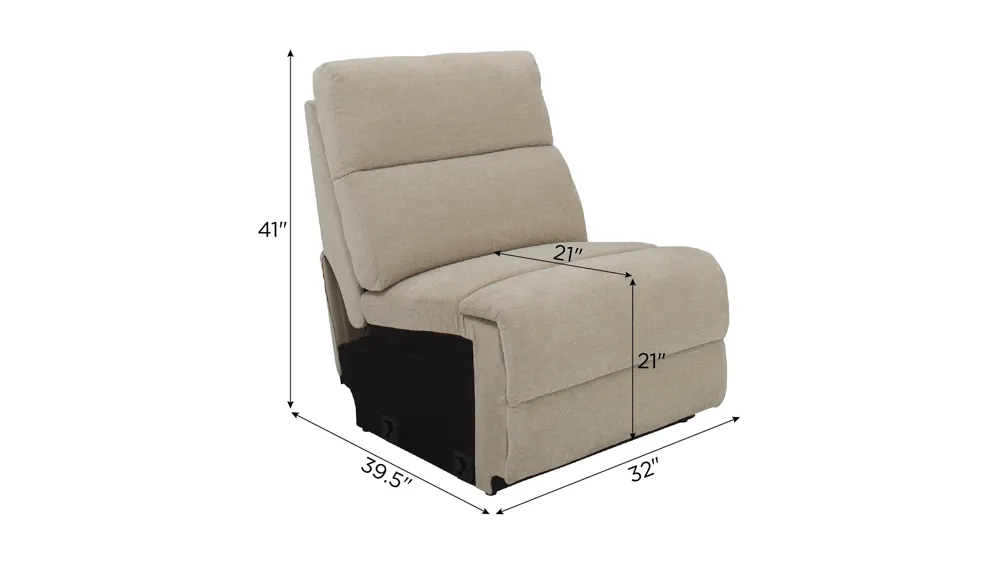 Fletcher Armless Chair Dimensions