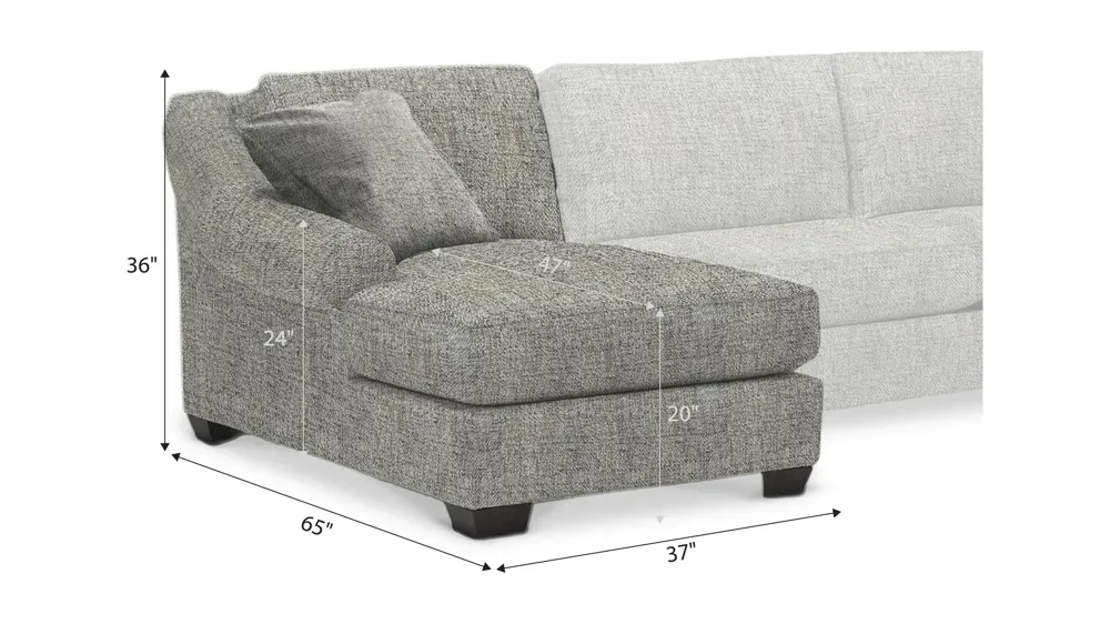 Thatcher Left Arm Facing Chaise Dimensions