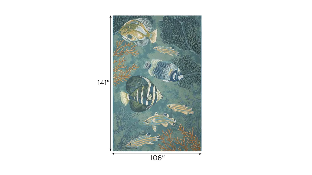 Marina Fish Indoor/Outdoor Area Rug Dimensions