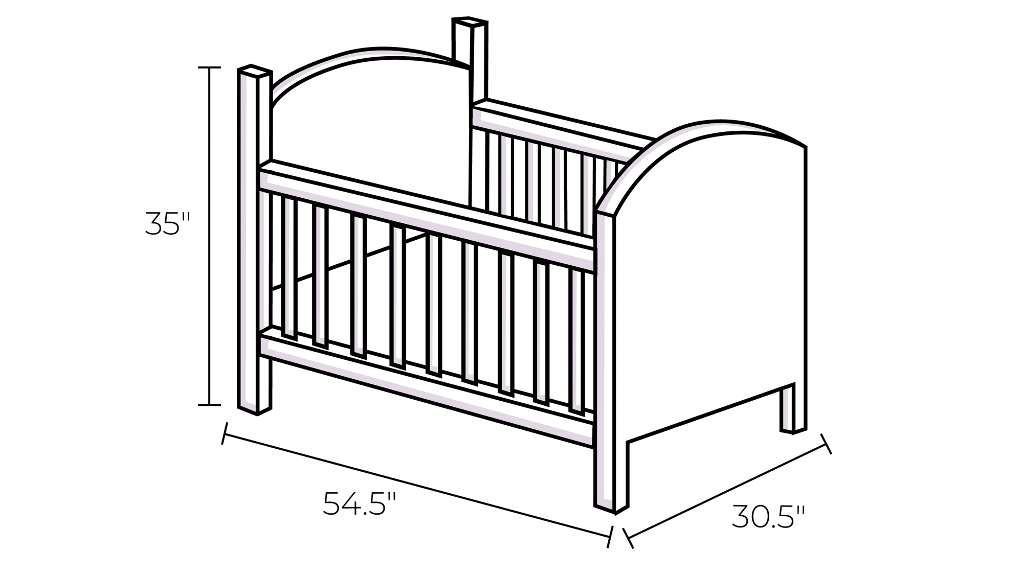 Delta crib dimensions shop