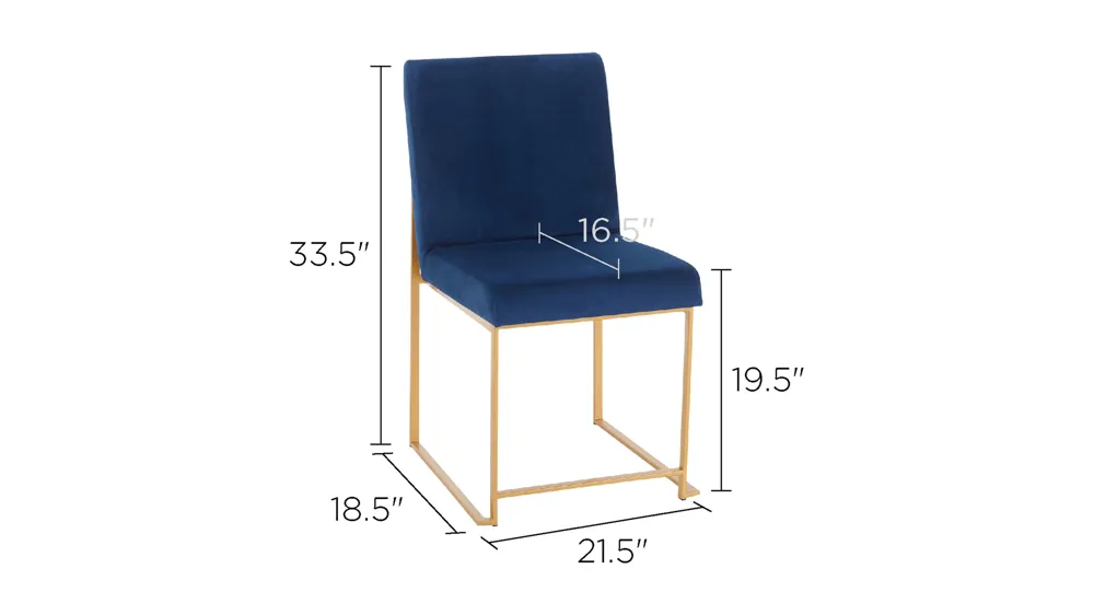 Fuji Dining Chairs: Set of 2 Dimensions