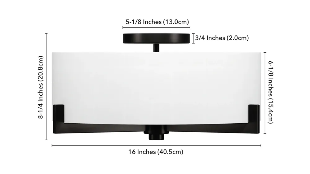 Hamlin Semi Flush Mount Dimensions