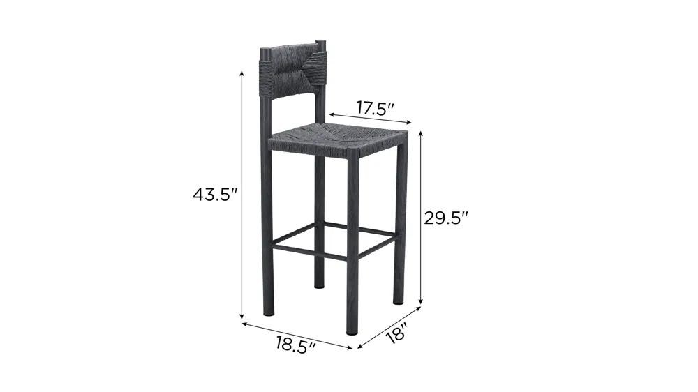 Iska Outdoor Barstool - Set of 2 Dimensions