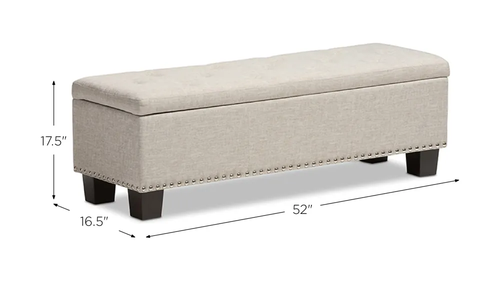 Hannah Storage Ottoman Bench Dimensions