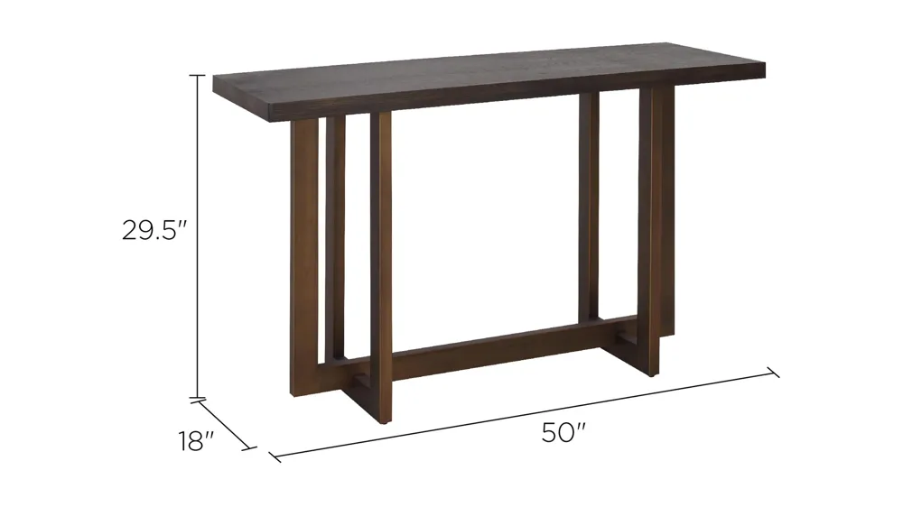 Calibri Rectangular Console Table Dimensions