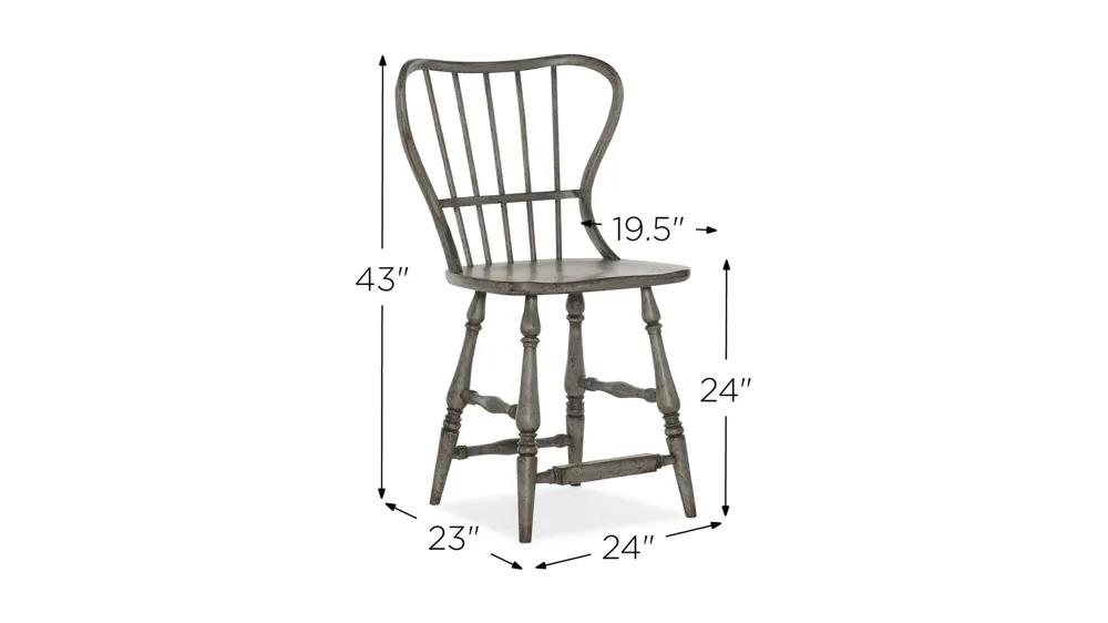 Ciao Bella Spindle Back Counter Stool Dimensions