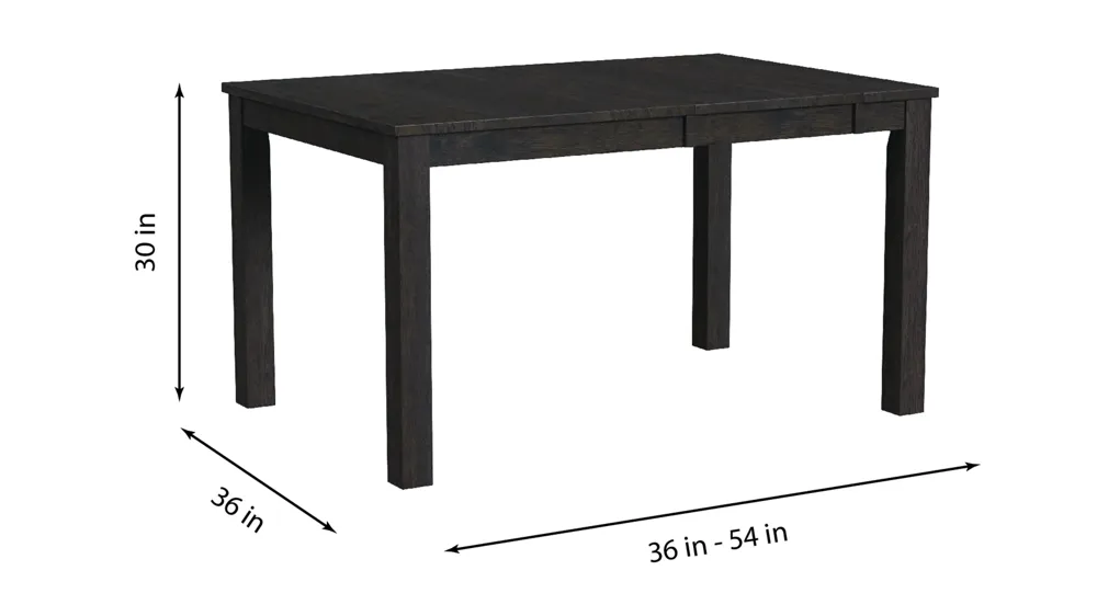 Mirabelle 1-Leaf Dining Table Dimensions