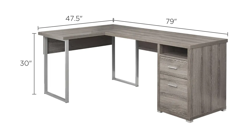 Jojo L-Shaped Computer Desk Dimensions