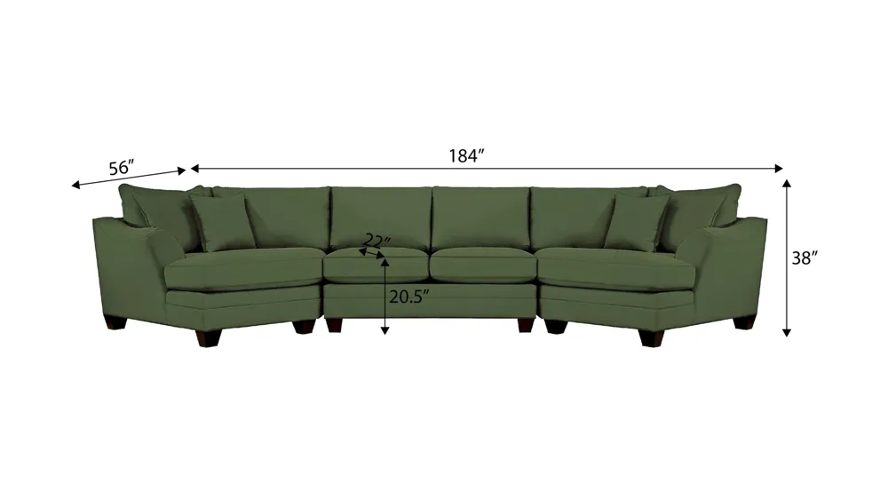 Foresthill 3-pc. Symmetrical Cuddler Sectional Sofa Dimensions