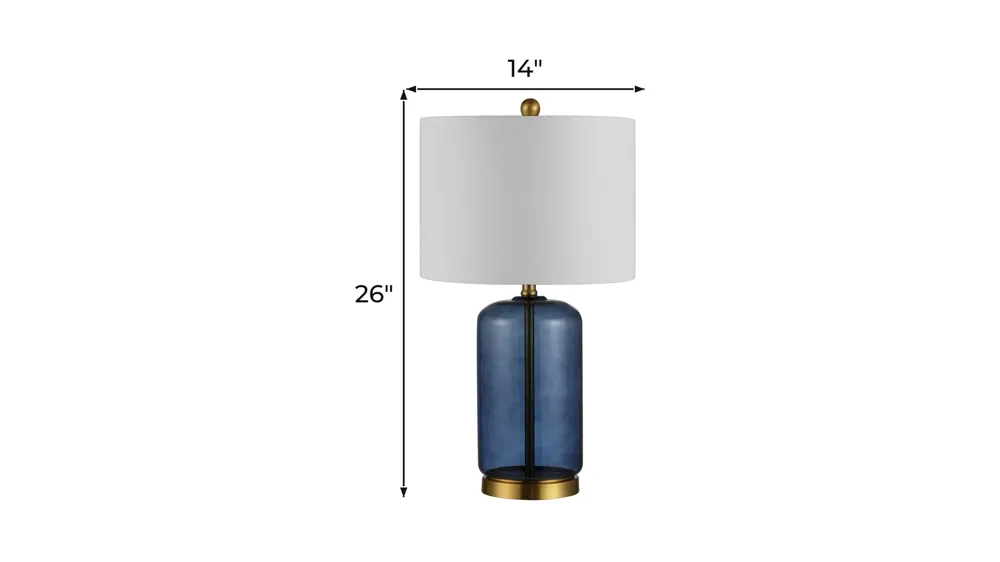 Gaetna Glass Table Lamp Dimensions