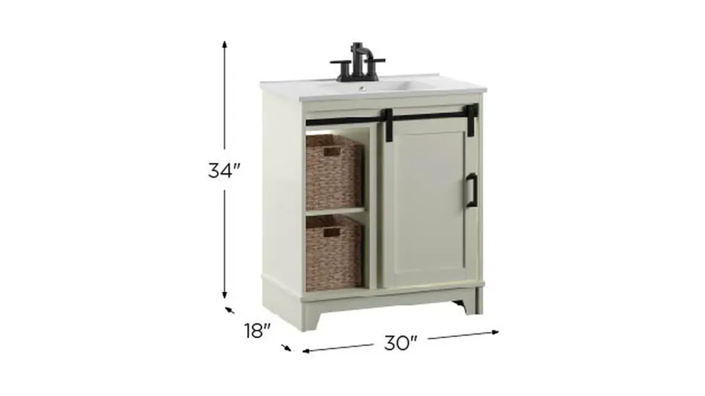 Euclid 30" Bathroom Vanity Dimensions