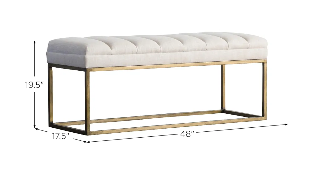 Darius Fabric Bench Dimensions