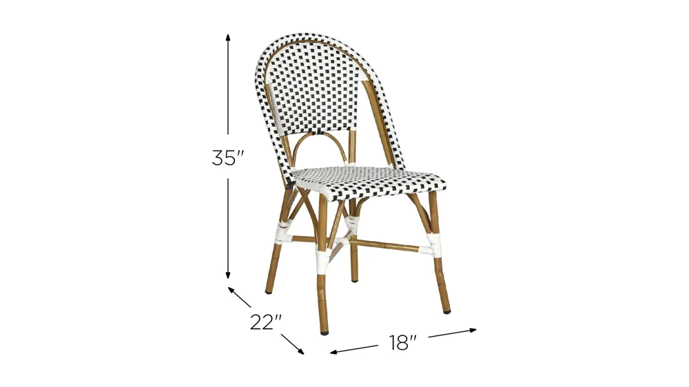 Montez Outdoor French Bistro Side Chair - Set of 2 Dimensions