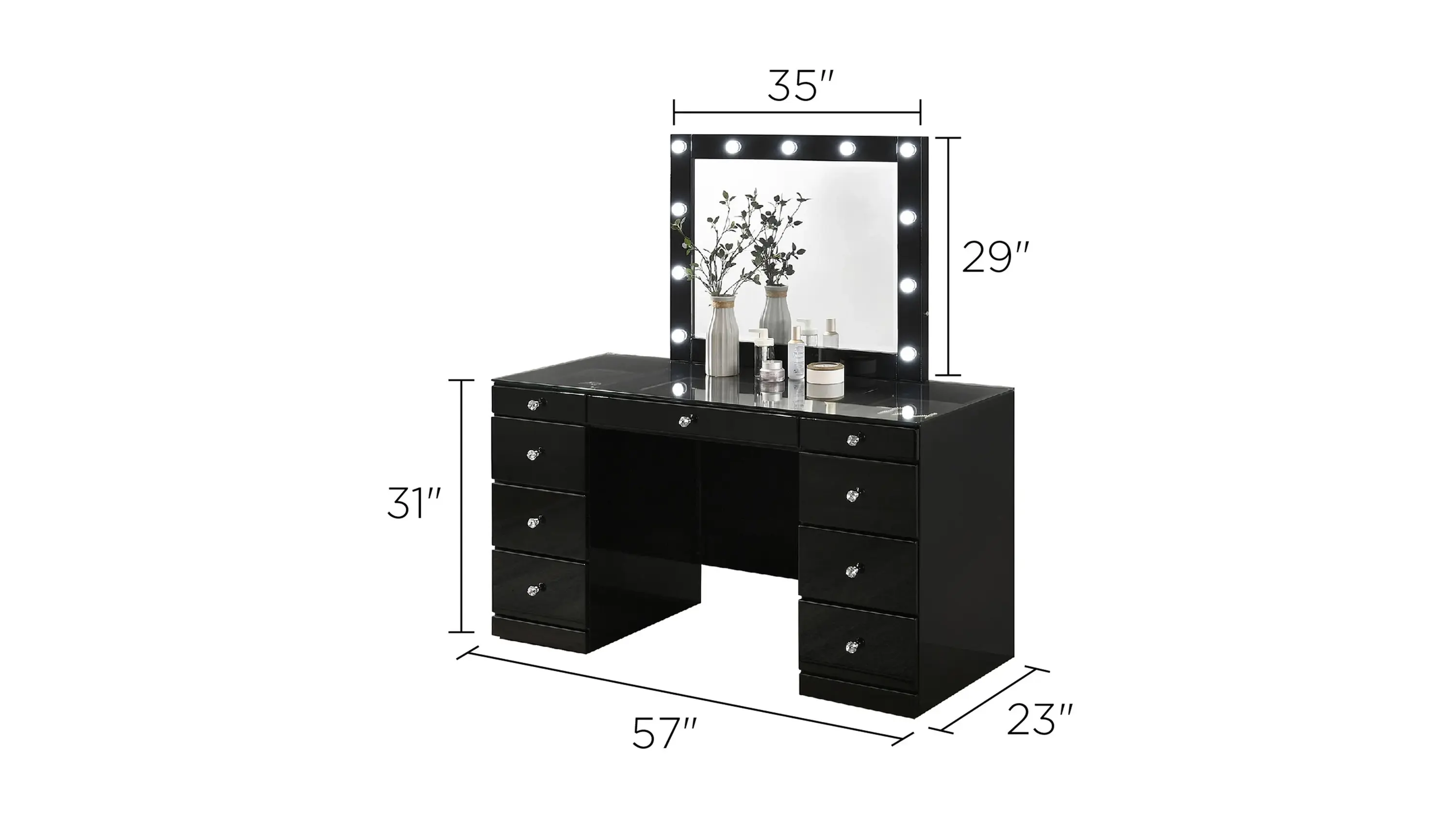 Diem Vanity w/ Mirror | Raymour & Flanigan