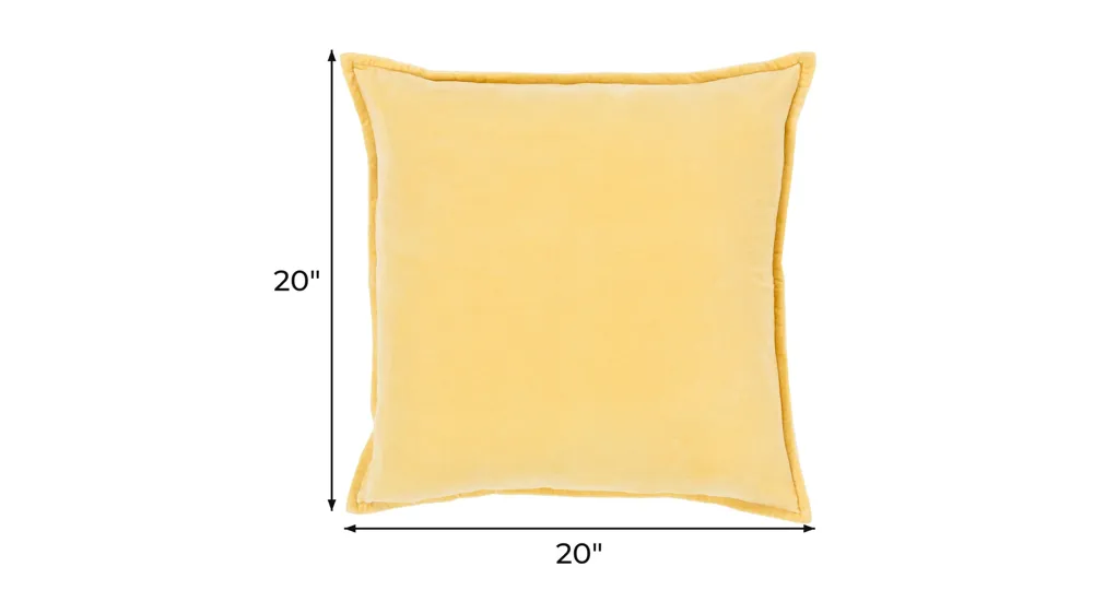 Cotton Velvet 20" Down Throw Pillow Dimensions
