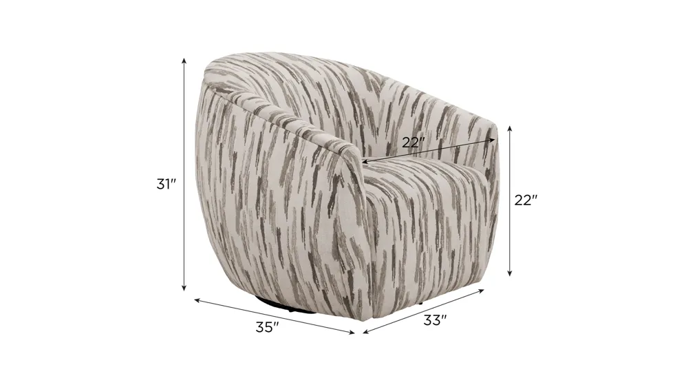 Oaklynn Swivel Chair Dimensions