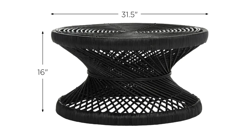 Sacramento Large Bowed Coffee Table Dimensions