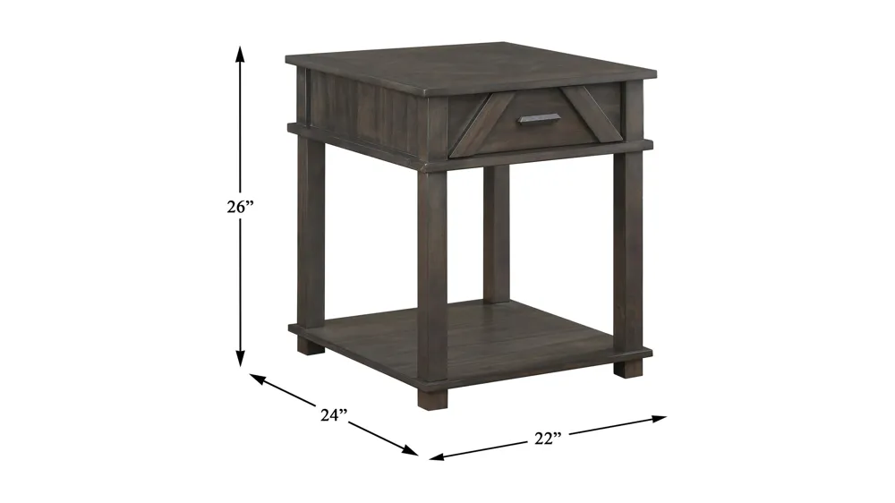 Luna End Table Dimensions