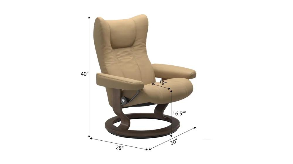 Wing Medium Classic Recliner Dimensions