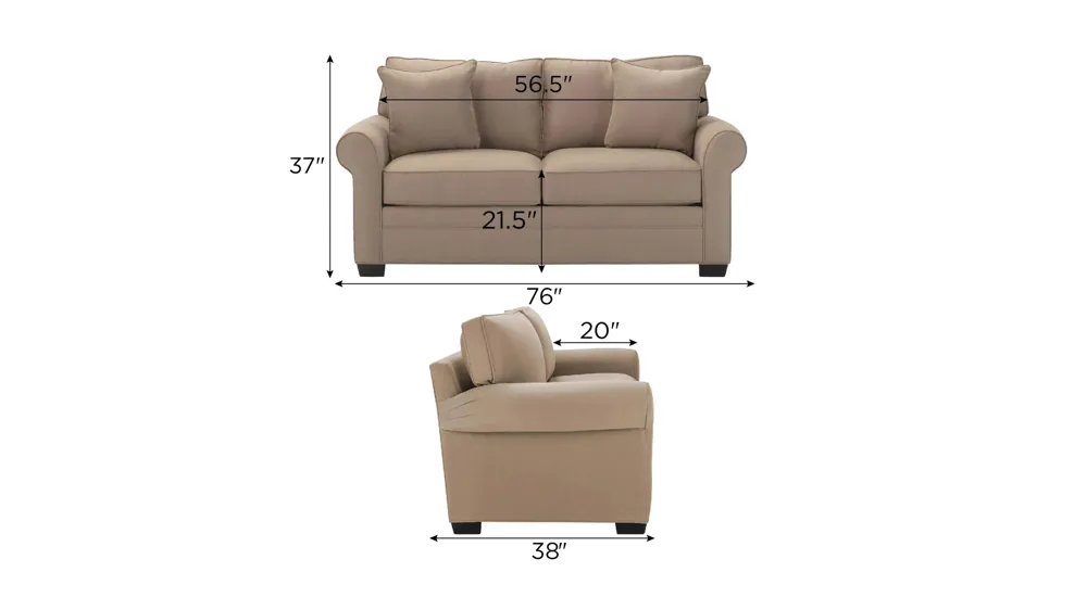 Wellsley Loveseat Dimensions