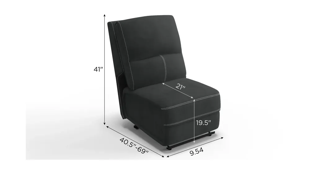 Ian Armless Triple Power Recliner Dimensions