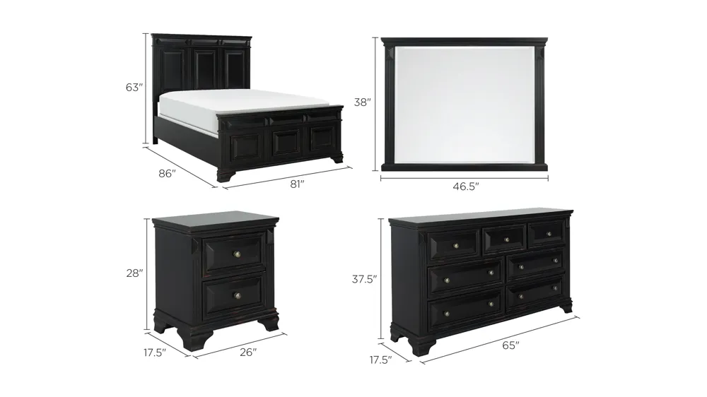 Cosgrove 4-pc. King Bedroom Set Dimensions
