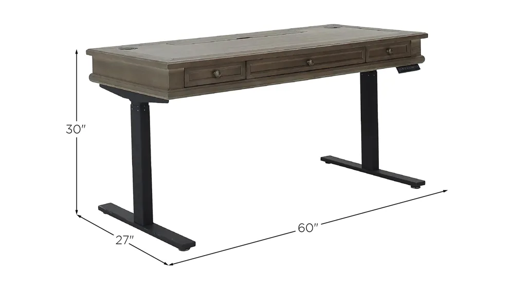 Lexicon Adjustable-Height Desk Dimensions