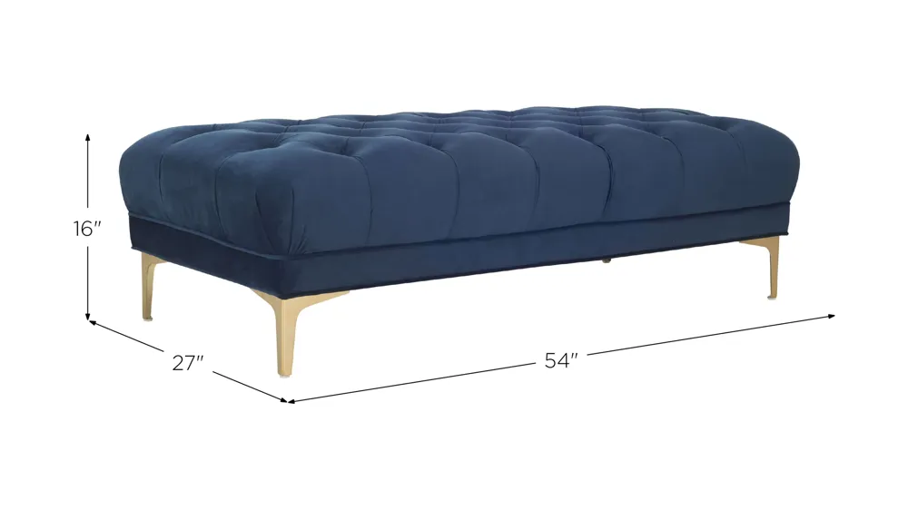 Zarya Tufted Rectangular Bench Dimensions