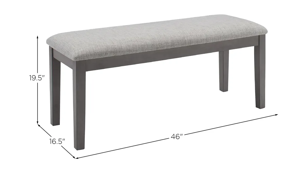 Taryn Dining Bench Dimensions