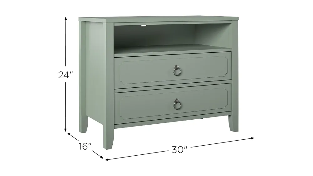 Novogratz Her Majesty Two Drawer Nightstand Dimensions
