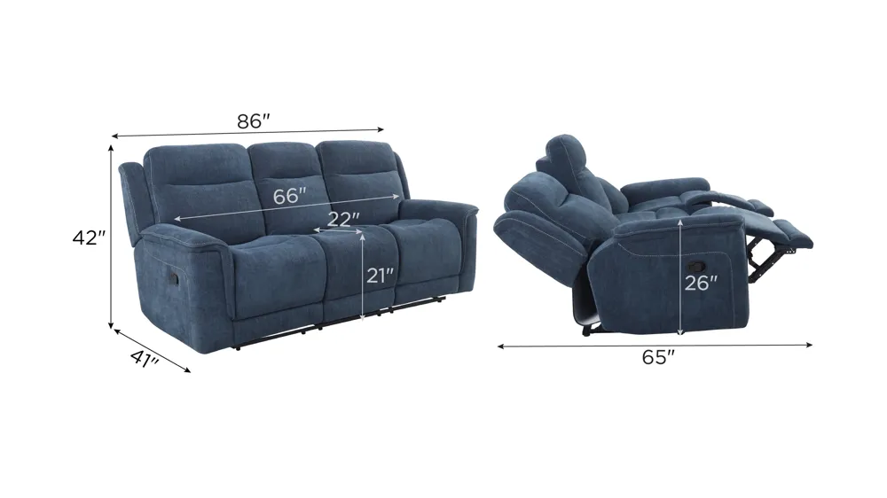 Bristol Reclining Sofa Dimensions