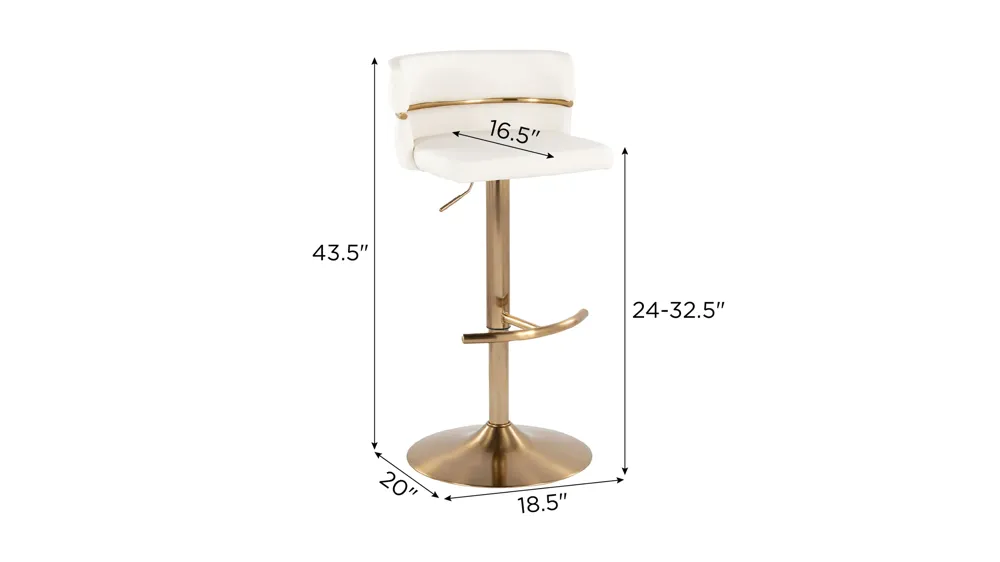 Cinch Adjustable Barstool - Set of 2 Dimensions