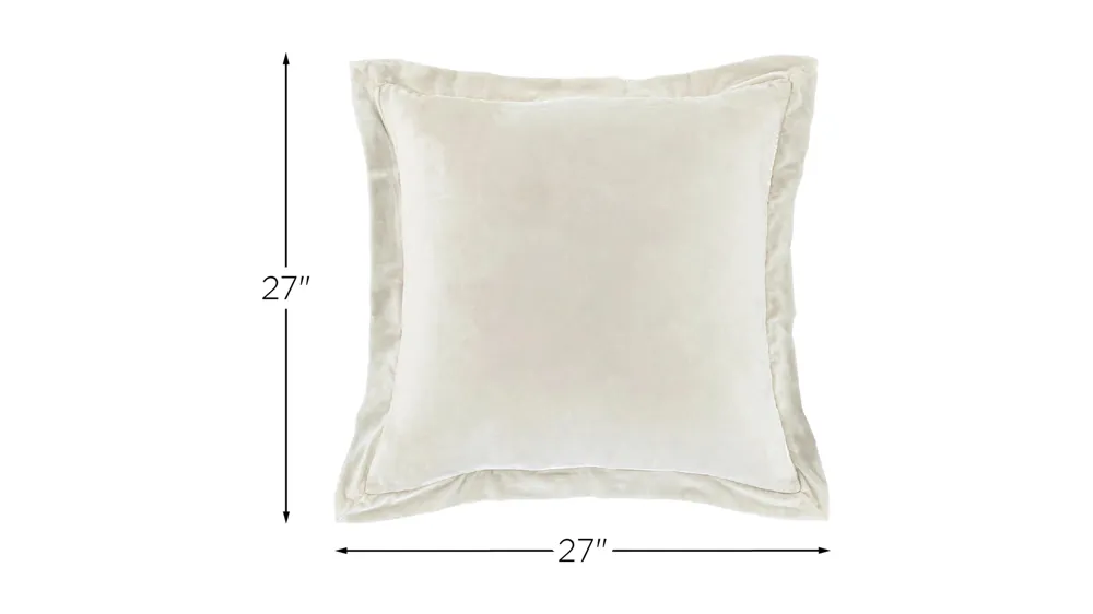Stella Silk Velvet Flanged Euro Sham Dimensions
