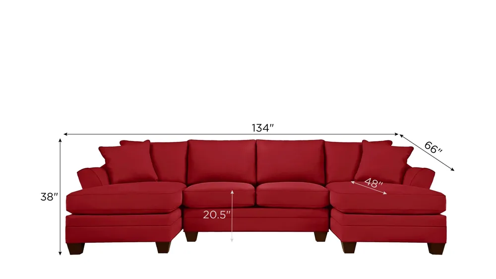 Foresthill 3-pc. Symmetrical Chaise Sectional Sofa Dimensions