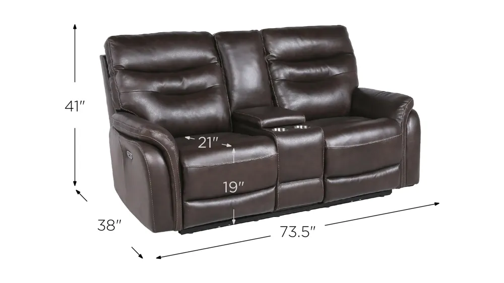 Fortuna Power Recliner Loveseat Dimensions