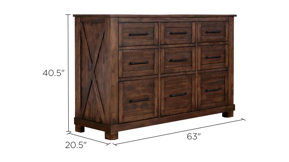 Sun Valley Bedroom Dresser Dimensions