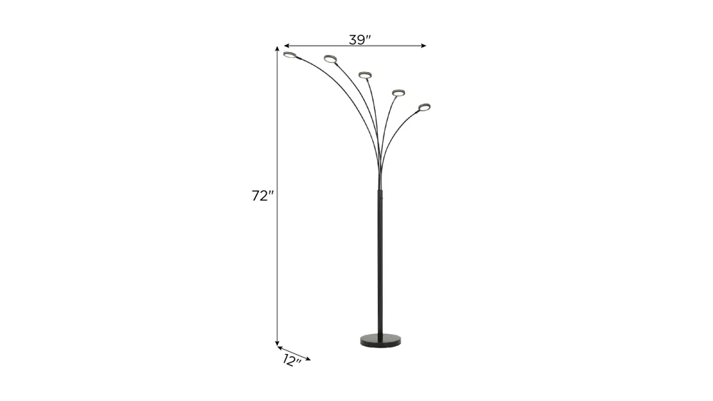 Cremona Led Arc Floor Lamp Dimensions