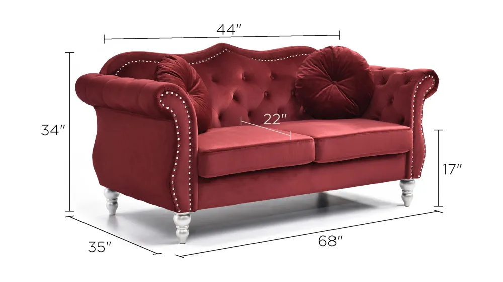 Hollywood Loveseat Dimensions