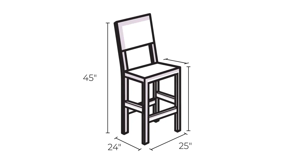 Sharon Swivel Bar Stool Dimensions