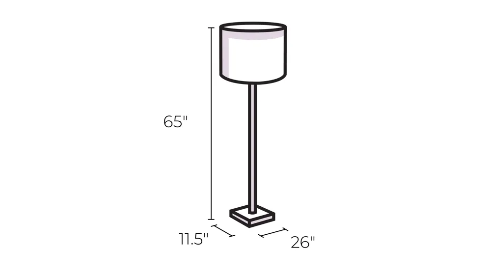 Justine Antiqued Floor Lamp Dimensions