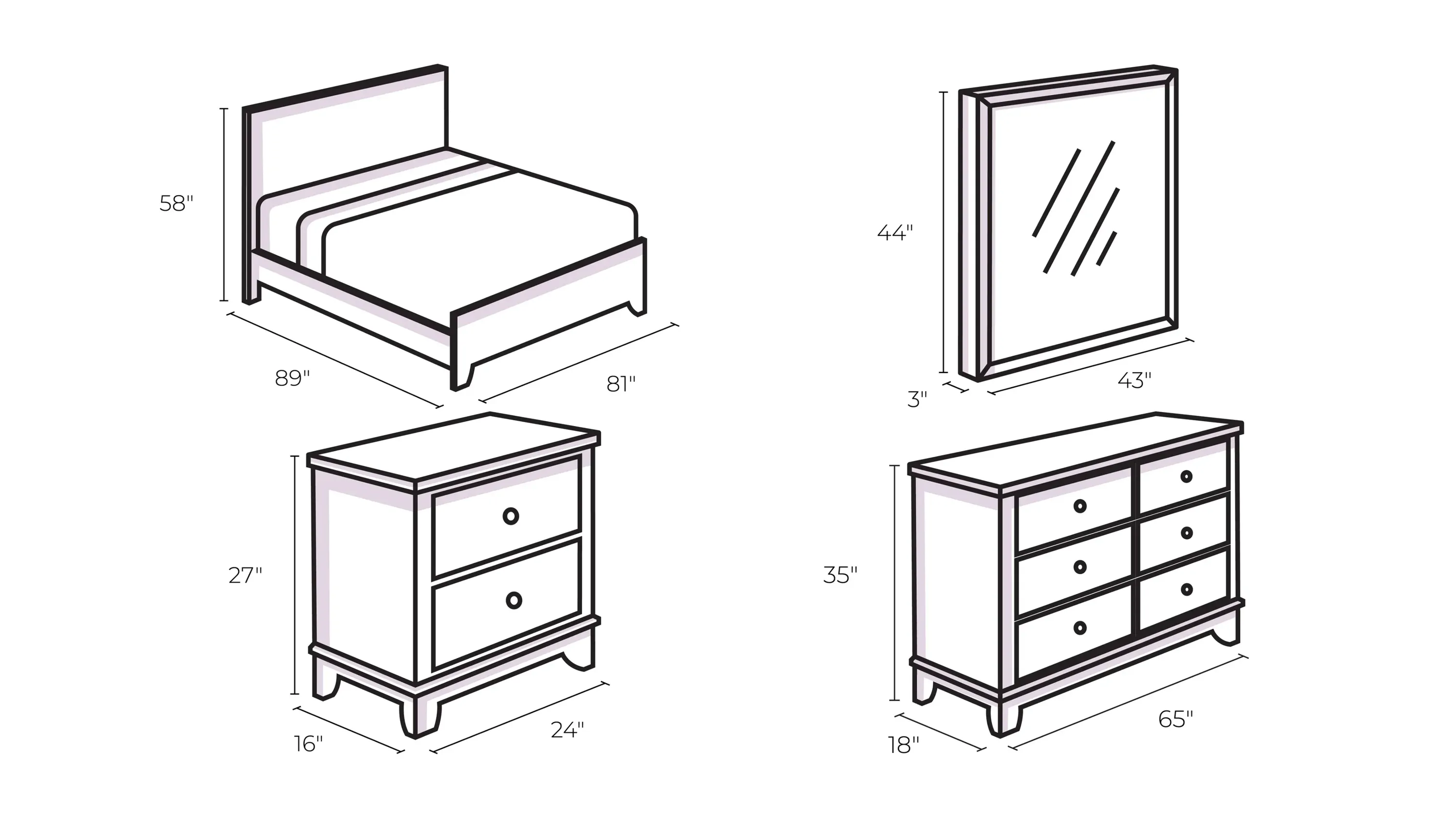 Summit 4-pc. Post Bedroom Set | Raymour & Flanigan