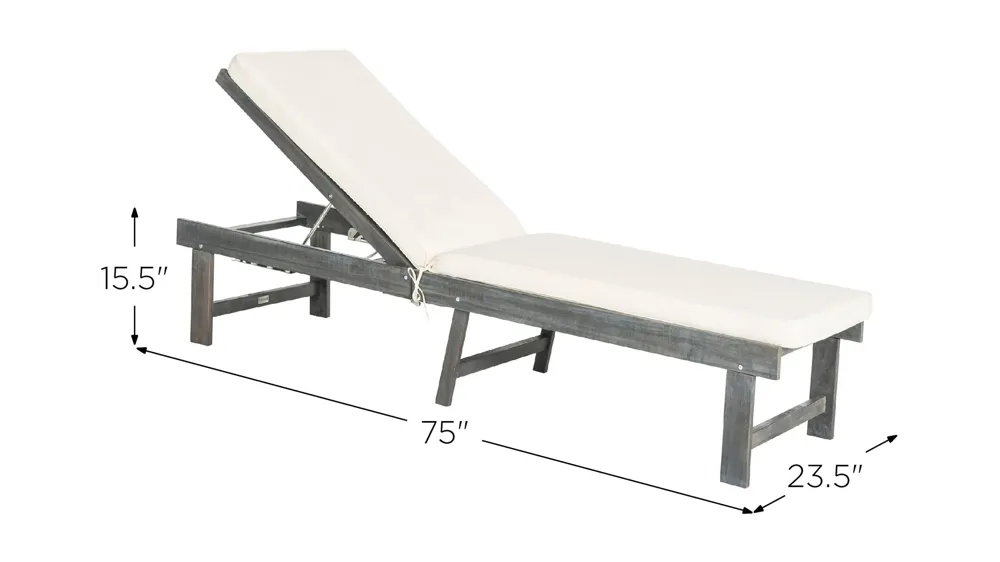Tia Outdoor Chaise Lounge Chair Dimensions