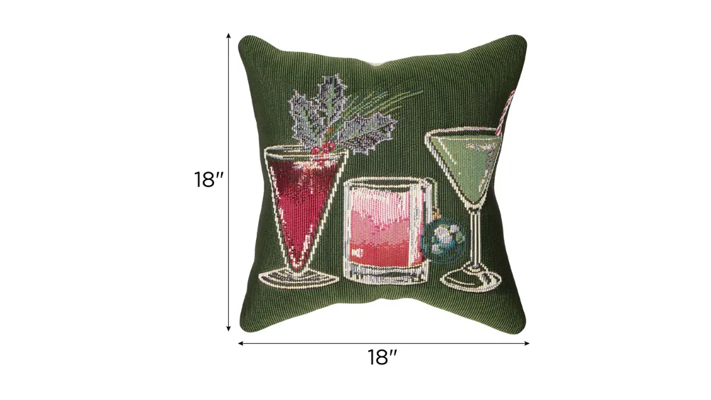 Marina Let's Get Jolly Indoor/Outdoor Pillow Dimensions