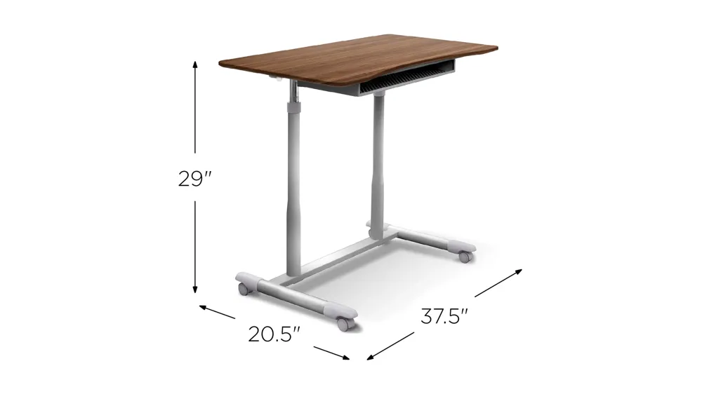 Marlin Adjustable Mobile Desk Dimensions