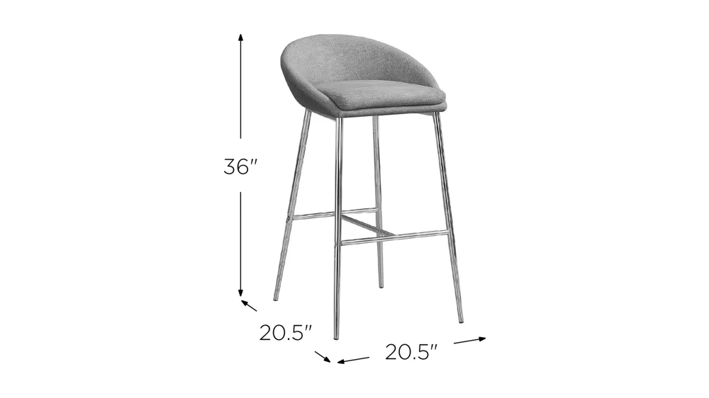 Monarch Saddle Back 36" Barstool- Set of 2 Dimensions